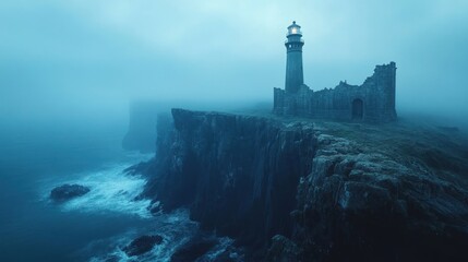 Fototapeta premium Lighthouse on a Cliff