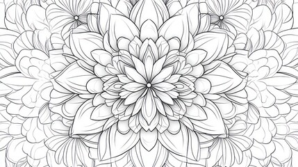 Black and White Flower Design