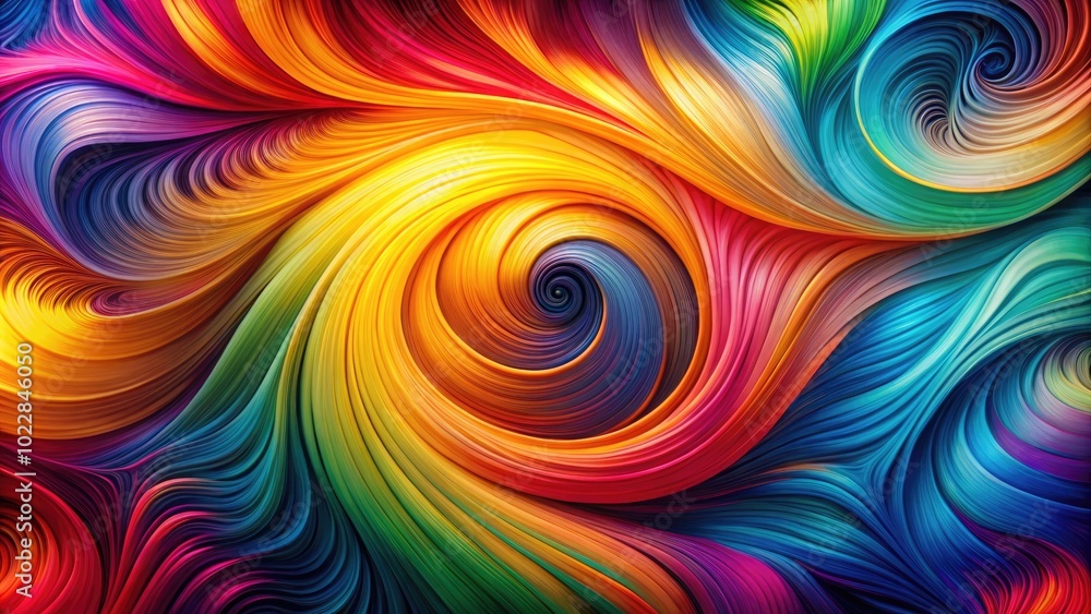 Poster vibrant abstract cover photo for facebook with colorful swirls and dynamic patterns in modern design