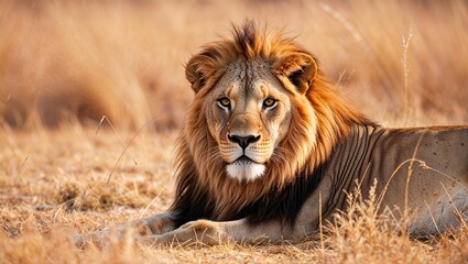 Obraz premium lion in the grass