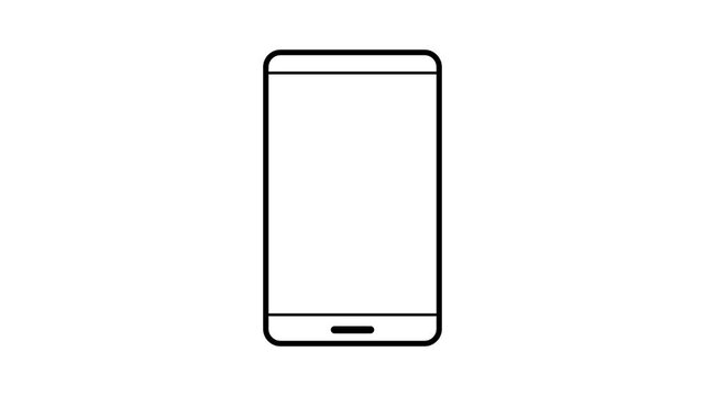 Mobile icon, smart phone symbol, android phone.