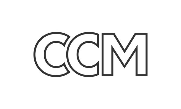 CCM logo design template with strong and modern bold text. Initial based vector logotype featuring simple and minimal typography. Trendy company identity.