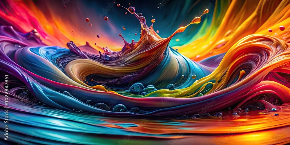 Aufkleber vibrant abstract motion with fluid shapes and colors creating an artistic visual experience