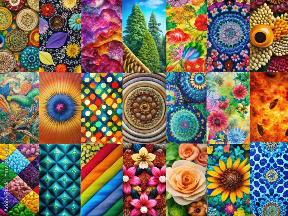 Poster vibrant abstract patterns and colorful textures for creative design and background inspiration