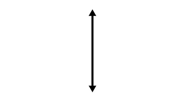 distance concept double side arrow animation, animated double side arrow for hight