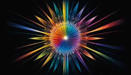 Fototapeta premium Prism Light Refractions simple illustration