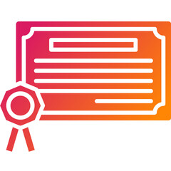 Certificate Vector Icon Design