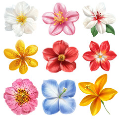 Obraz premium Beautiful collection of colorful flowers showcasing various types and colors
