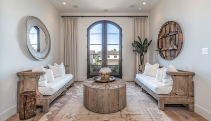 Bright and welcoming entryway with stylish decor, creating an inviting atmosphere for all guests.