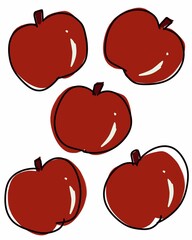 seamless pattern with apples