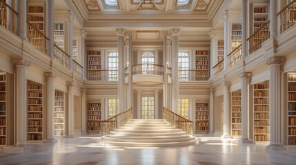 Obraz premium Grand Library Interior