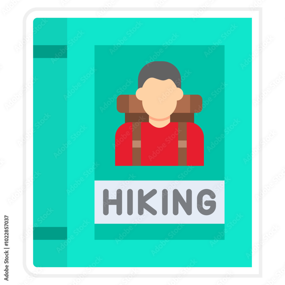 Canvas Prints Hiking book Icon