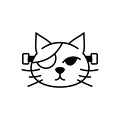 Pirate Cat vector icon