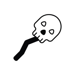 Skull Stick vector icon