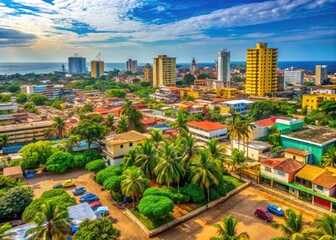 Vibrant Cityscape of Lome, Togo Showcasing Culture, Architecture, and Natural Beauty of Africa
