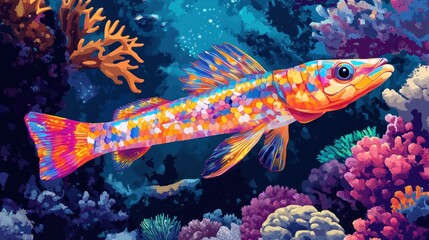 Vibrant Fish in Coral Reef