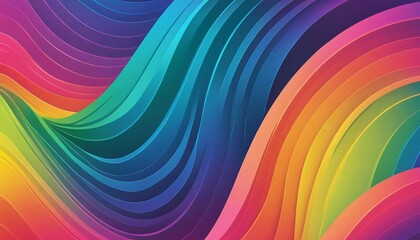 Rainbow Gradient Waves colorful