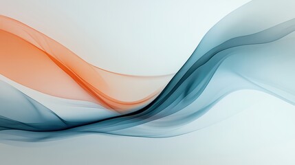 Obraz premium Abstract wave design in orange and blue colors on a light background