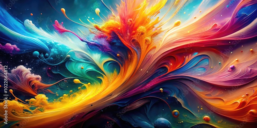 Aufkleber vibrant colorful abstract background design for digital art and creative projects in high resolution