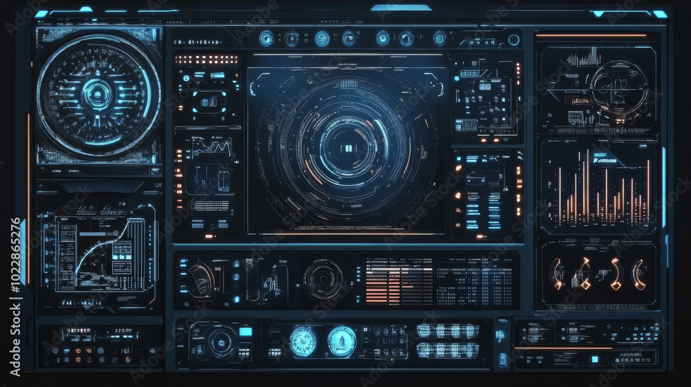 Aufkleber a comprehensive and visually striking illustration showcasing a mega pack set of hud (heads-up displ