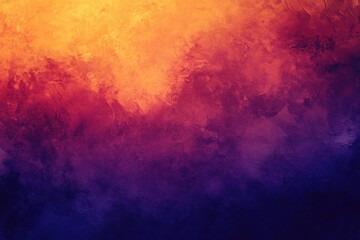Fototapeta premium Bold gradient blending from deep orange to dark purple creates vibrant abstract art
