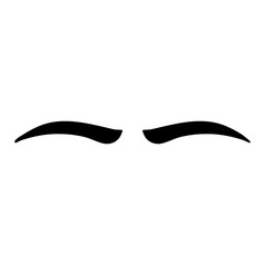 Brows icon vector. Eyebrow illustration sign. Forehead symbol or logo.