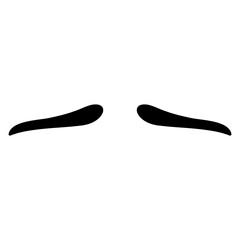 Brows icon vector. Eyebrow illustration sign. Forehead symbol or logo.