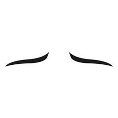 Brows icon vector. Eyebrow illustration sign. Forehead symbol or logo.