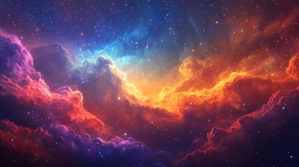 Fototapeta premium Cosmic Clouds and Stars