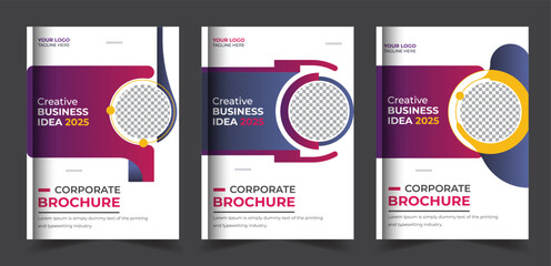 Abstract company profile annual report brochure cover or book cover template