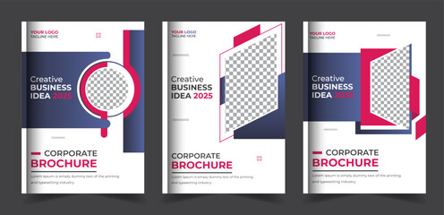 Abstract company profile annual report brochure cover or book cover template