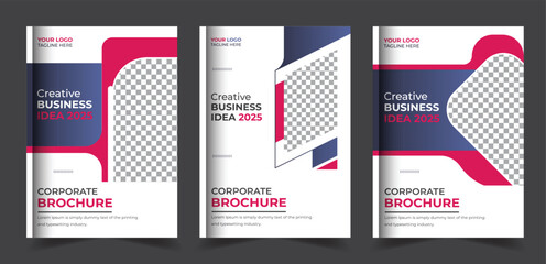 Abstract company profile annual report brochure cover or book cover template