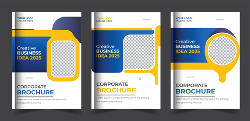 Abstract company profile annual report brochure cover or book cover template