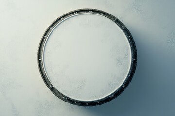 Fototapeta premium A black and white photo of a circle with a white background