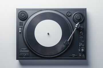 A turntable with a record on it