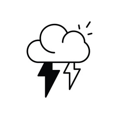 Thunderstorm  vector icon
