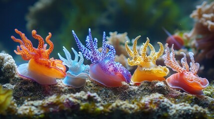 Colorful Sea Slugs in their Natural Habitat