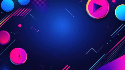 Obraz premium Abstract digital design with vibrant colors and geometric shapes for multimedia use.