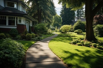Obraz premium Backyard house architecture outdoors.