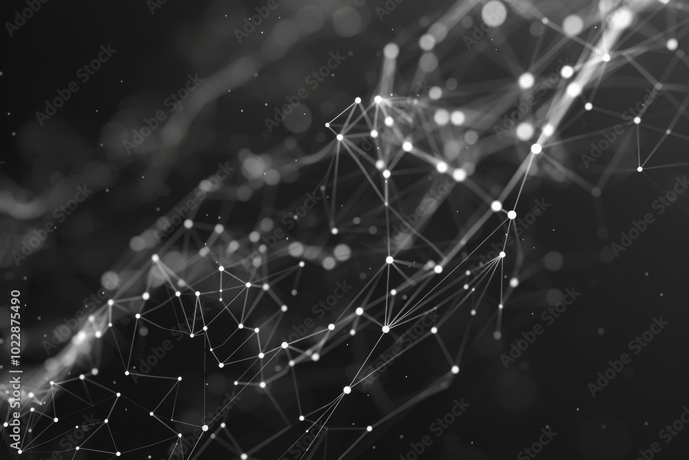 Poster an abstract visual illustrates a network of nodes and lines, highlighting the concept of digital con