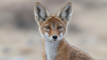 Fototapeta premium Portrait of a Fox with Piercing Eyes