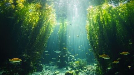 Sunlight Through Kelp Forest