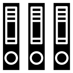 Archive Icon, Black And White Glyph Icon Symbol