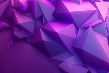 Fototapeta premium Bright purple geometric forms interlock and project a modern aesthetic in an artistic environment, reflecting creativity and innovation in design.