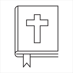 Obraz premium Scripture icon in line style
