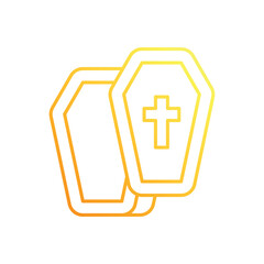 Obraz premium Coffin vector icon