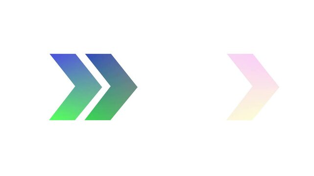  directional arrow loop animation. Animated arrows for the overlay video layer.