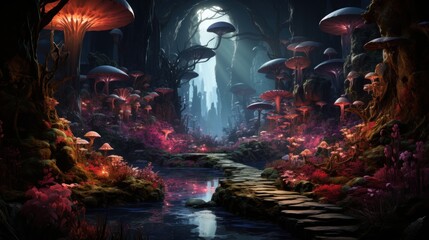 Naklejka premium Enchanted Forest Path