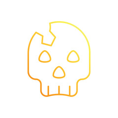 Cracked Skull vector icon
