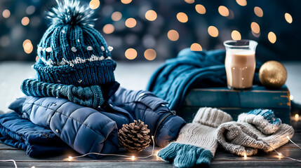 warm autumn and winter clothes